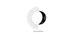 Sun And Moon Cute White Aesthetic Wallpaper