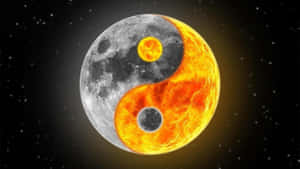 Sun And Moon Yin Yang Symbol 4k Wallpaper