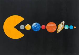 Sun Pacman Jupiter 4k Wallpaper
