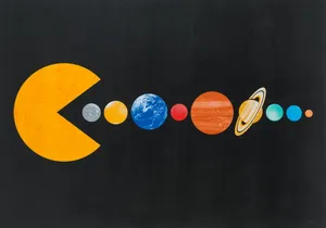 Sun Pacman Jupiter 4k Wallpaper