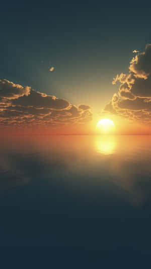 Sun Rise Over Tranquil Water Wallpaper