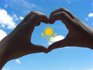 Sun Sky Hand Heart Wallpaper