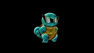 Sunglasses Squirtle Neon Wallpaper