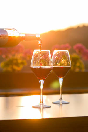Sunlight And Red Wine Wallpaper