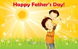 Sunny Father's Day Greeting Wallpaper