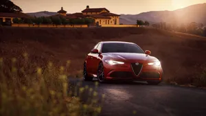 Sunrise Alfa Romeo Giulia Wallpaper