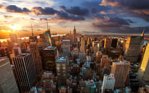 Sunrise In New York City Laptop Wallpaper