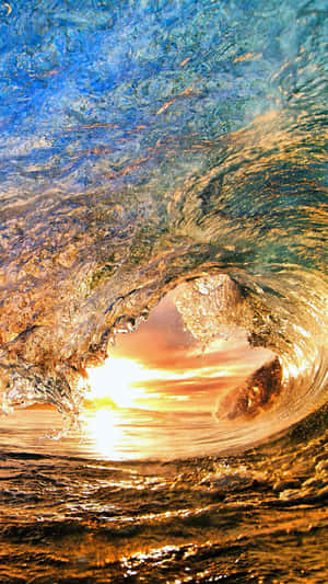 Sunrise Ocean Wave Iphone Wallpaper