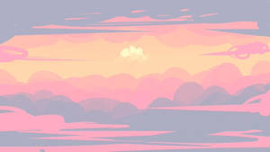 Sunrise Pastel Clouds Background Wallpaper
