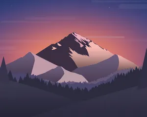 Sunrise With Bird And Boat In The Swedish Landscape Wallpaper