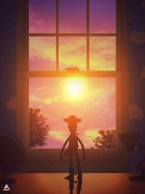 Sunset And Woody Toy Story 2 Wallpaper