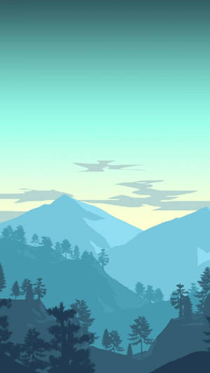 Sunset At Terrains Minimalist Android Wallpaper