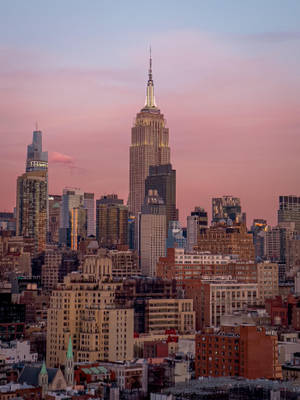Sunset Cityscapes Of New York Iphone Wallpaper