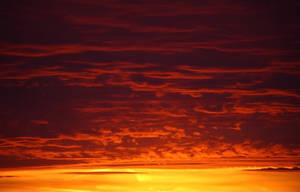 Sunset Dark Orange Sky Wallpaper