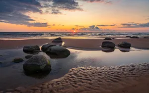 Sunset In Latvia Wallpaper