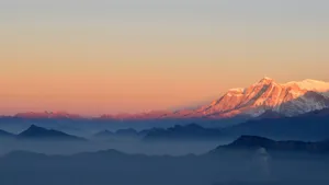 Sunset In Snowy Ranges Wallpaper