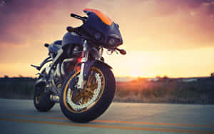 Sunset Motorcycle Road Trip Wallpaper