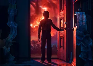 Sunset Over A Mountain Landscape Wallpaper