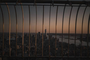 Sunset Seen From Empire State Building Wallpaper