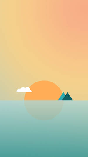 Sunset Simple Iphone Wallpaper