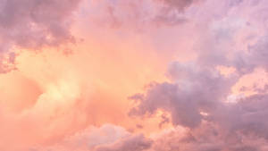 Sunset With Baby Pink Clouds Wallpaper