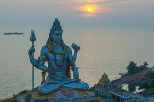 Sunsets With Lord Shiva 8k Wallpaper