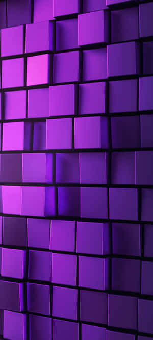 Super Cool 3d Purple Square Blocks Wallpaper