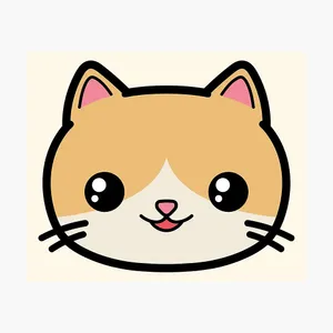 Super Cute Face Of A Kawaii Cat Wallpaper