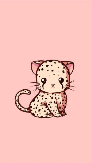 Super Cute Kawaii Baby Cheetah Wallpaper