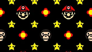 Super Mario Bape Logo Wallpaper