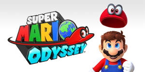 Super Mario Odyssey Mario And Cappy Logo Wallpaper