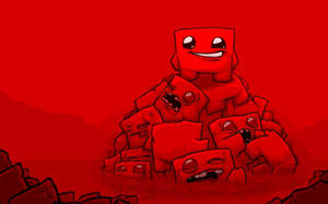 Super Meat Boy Cubes Wallpaper