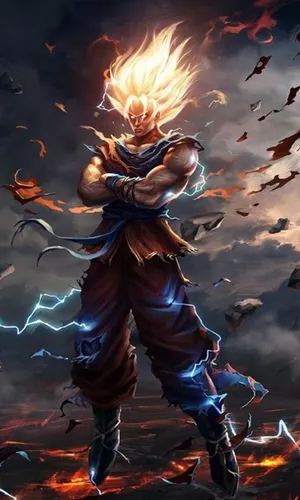Super Saiyan Goku Digital Art Dragon Ball Super Iphone Wallpaper