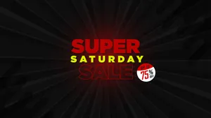 Super Saturday Sale Bold Black Theme Wallpaper