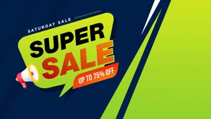 Super Saturday Sale Bubble Icon Wallpaper