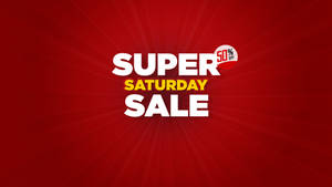 Super Saturday Sale Maroon Background Wallpaper