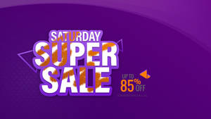 Super Saturday Sale With A Spirited Purple Theme Wallpaper