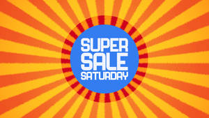 Super Saturday Sale With Sun Rays Wallpaper