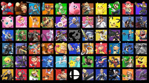 Super Smash Bros Ultimate Colorful Roster Wallpaper