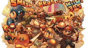 Super Smash Bros Ultimate Cute Retro Wallpaper