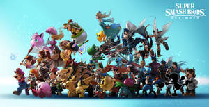 Super Smash Bros Ultimate Heroes Walking Wallpaper