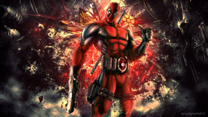 Superhero Deadpool Digital Art Wallpaper