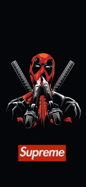 Superhero Supreme Deadpool And Guns Wallpaper