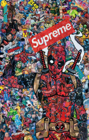 Superhero Supreme Deadpool Collage Wallpaper