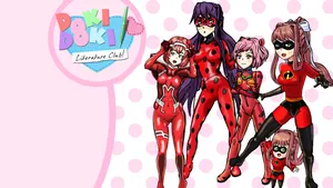 Superheroes Fanart Doki Doki Literature Club Wallpaper