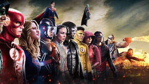 Superheroes From Arrowverse Tv Shows Wallpaper