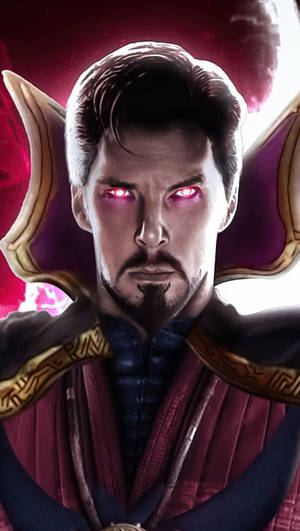 Superior Doctor Strange Red Eyes Phone Wallpaper