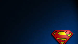 Superman Logo At The Corner Wallpaper