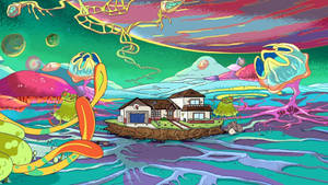 Supernatural And Colorful Rick And Morty Stoner Wallpaper