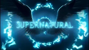 Supernatural Wings And Blue Fire Wallpaper